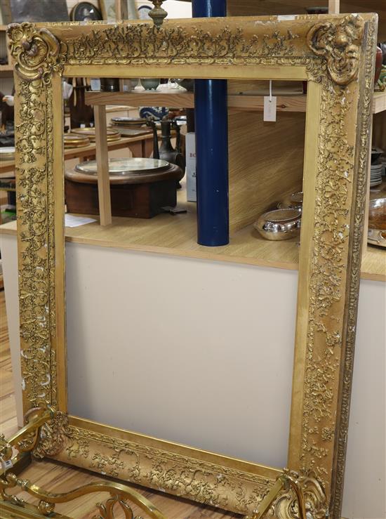 A large early Victorian gilt and composite picture frame